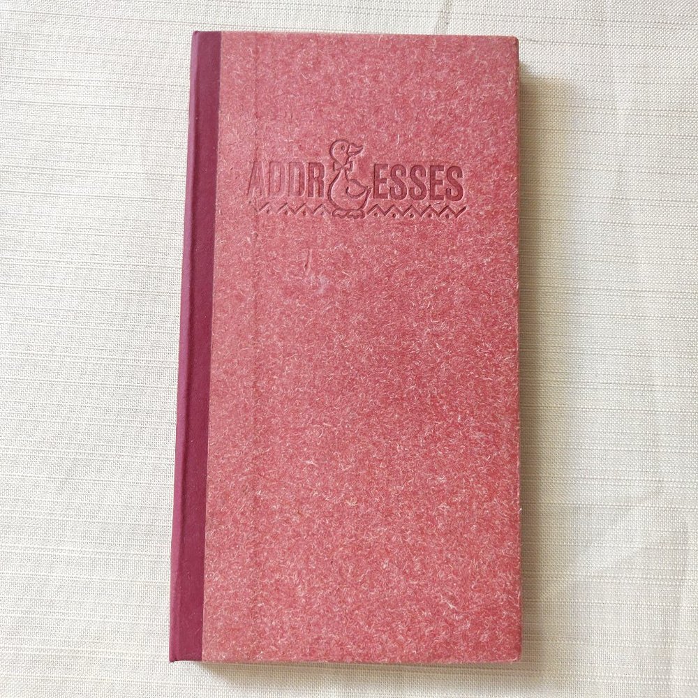 Duck Character Burgundy Hardcover Address Book